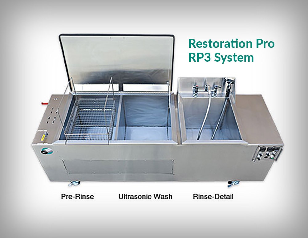portable ultrasonic contents cleaning line